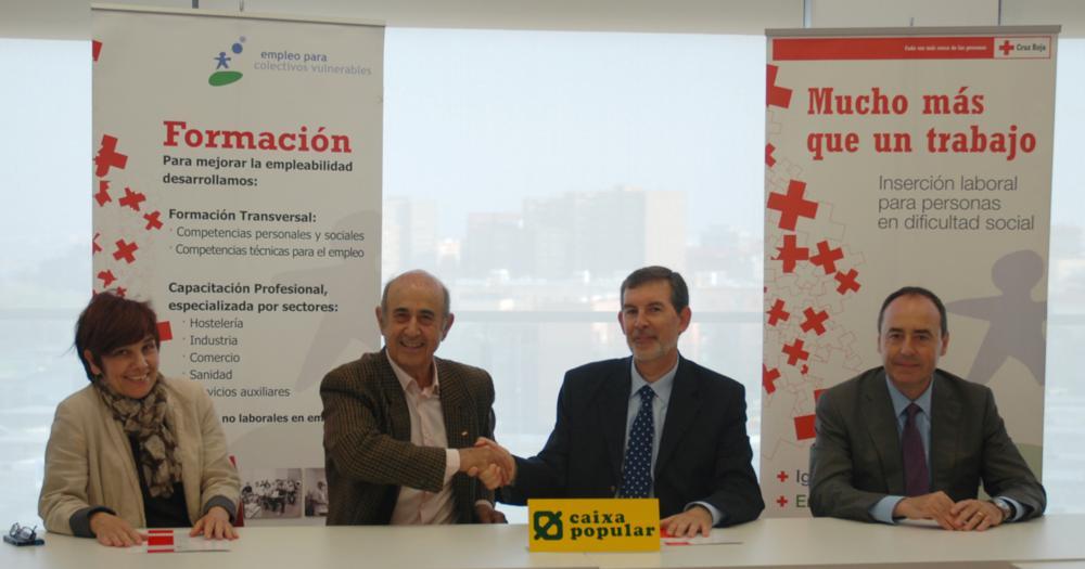 Caixa Popular apoyará a emprendedores  del Plan de Empleo de Cruz Roja